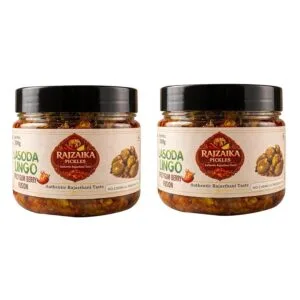 Lasoda Pickle | Gunda Achar | Spicy Gum Berry Pickle | Authentic Rajasthani Homemade Style Achar | Traditional Indian Pickle | No Chemical Preservatives (500G, Pack of 2)