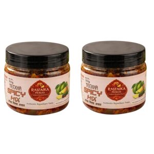 RAJZAIKA PICKLES Teekha Spicy Mix Pickle | Authentic Rajasthani Achar | Traditional Style Mixed Vegetable Pickle | No Chemical Preservatives | Tangy & Spicy Indian Pickle